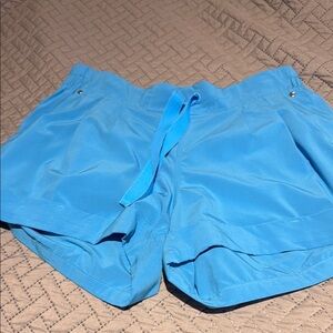 Lululemon Short Blue Shorts with Drawstring & Pockets